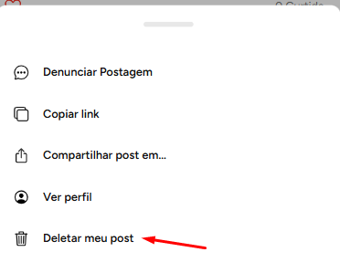 Deletar post