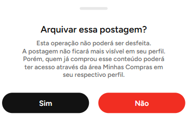 Confirmação de arquivamento