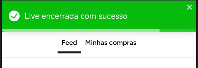 Finalização da live