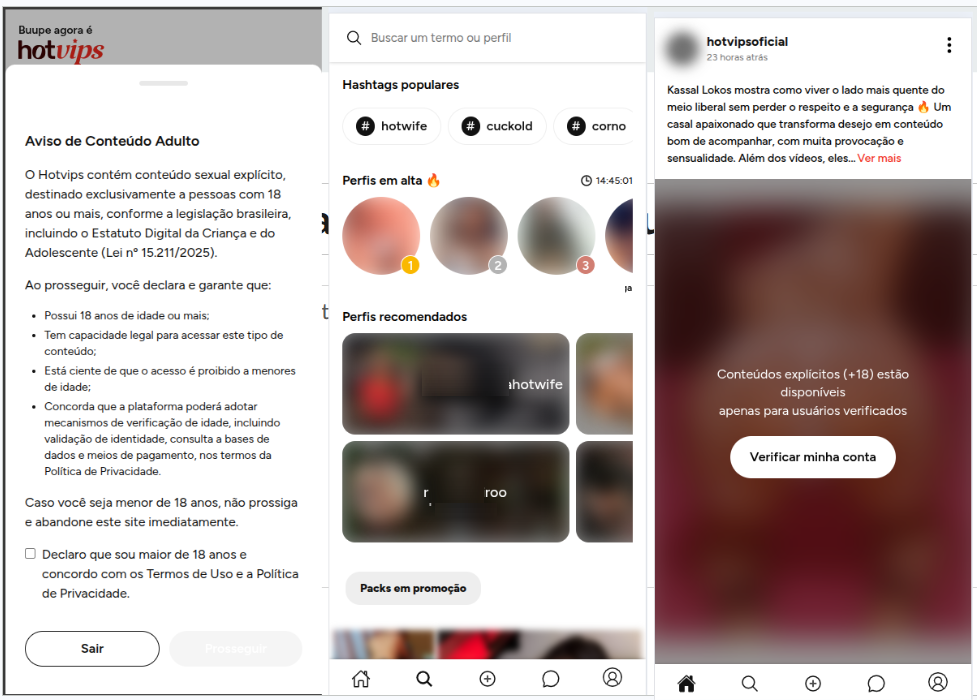 Ilustração da verificação de idade